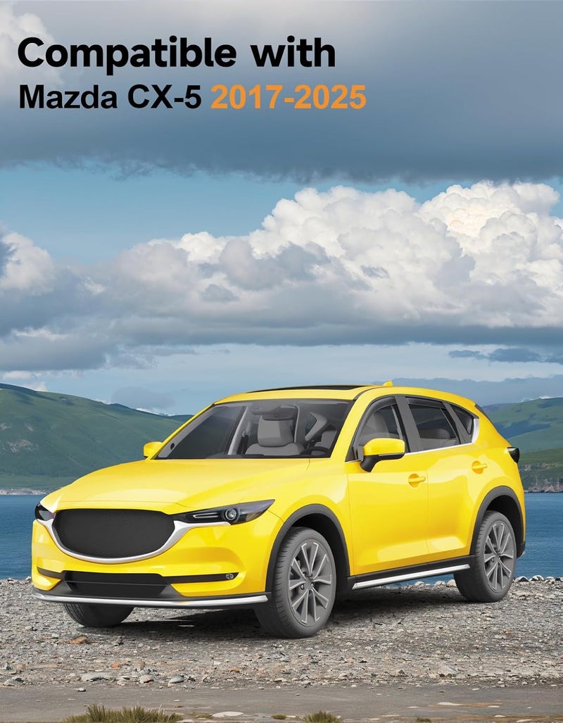 Deejecsun in-Channel Window Rain Guards Fit for Mazda CX-5 2017-2026 Rain Guard Extra Durable Side Window Deflectors Visors Low Profile Vent Visors Vent Shades Car Accessories-4 pcs - Image 2